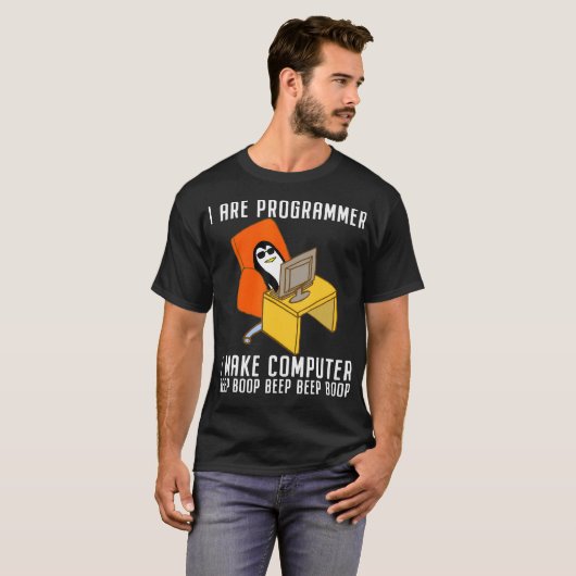 I are Programmer Programmieren Coding Nerd Pinguin T-Shirt (Vorne ganz)