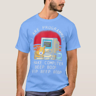 I ARE programmiert Cat Cute Beep Boop Retro Vintag T-Shirt