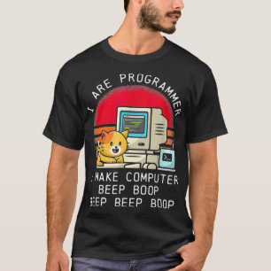 I ARE programmiert Cat Cute Beep Boop Retro Vintag T-Shirt