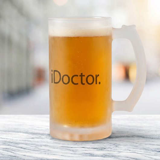 i Arzt (iDoctor) Mattglas Bierglas