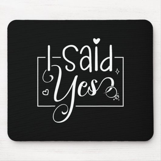 I Asked I Said Yes Engagement Reveal Announcement  Mousepad (Vorne)