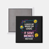 I Asked My Brain For Logic Magnet (Vorderseite/Rückseite)
