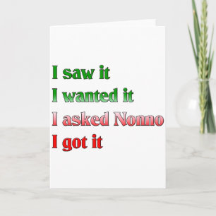 I Asked Nonno Feiertagskarte