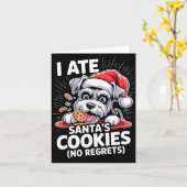 I Ate Santas Cookies Puppy Funny Christmas Mini Sc Karte (Gelbe Blume)