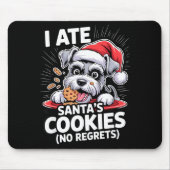 I Ate Santas Cookies Puppy Funny Christmas Mini Sc Mousepad (Vorne)