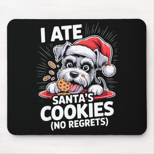 I Ate Santas Cookies Puppy Funny Christmas Mini Sc Mousepad (Vorne)
