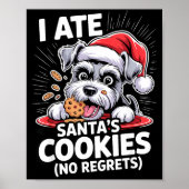 I Ate Santas Cookies Puppy Funny Christmas Mini Sc Poster (Vorne)