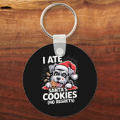 I Ate Santas Cookies Puppy Funny Christmas Mini Sc Schlüsselanhänger (Vorderseite)