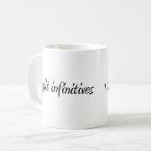 I aufgeteilte Infinitive Kaffeetasse (Vorderseite Links)