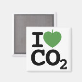 I Ausscheiden von CO2 - I Liebe Kohlendioxid-Kühls Magnet (Vorderseite/Rückseite)