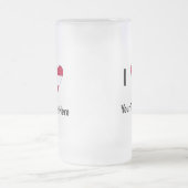 I (Austrian Flag Heart Love) Your Text Mattglas Bierglas (Mittel)