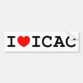 I Autoaufkleber der Liebe-ICAC (Vorne)