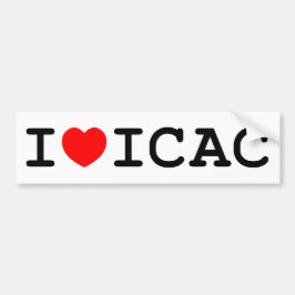 I Autoaufkleber der Liebe-ICAC