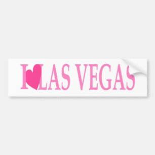 I Autoaufkleber LIEBE Las Vegas (rosa Herz)