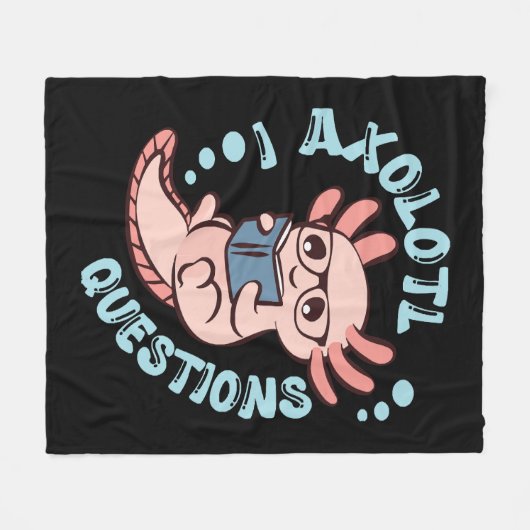I Axolotl-Fragen Fleecedecke (Vorderseite (Horizontal))