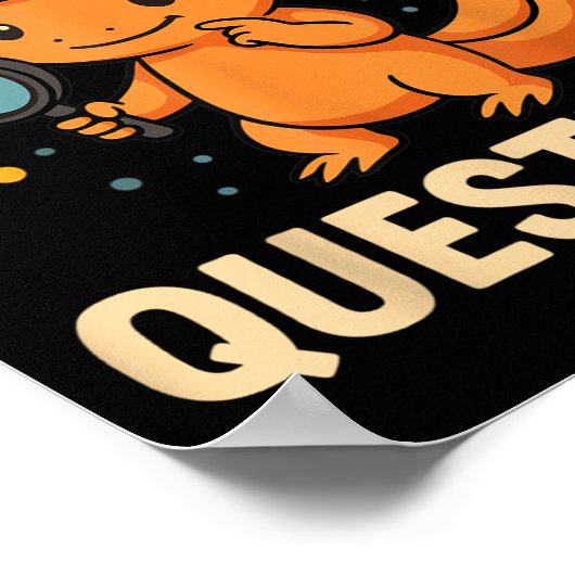 I Axolotl Fragen Funny Kids Adults Jugend Poster (Ecke)