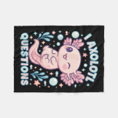 I Axolotl Fragen Funny Niedlich Pun Design Fleecedecke (Vorderseite (Horizontal))