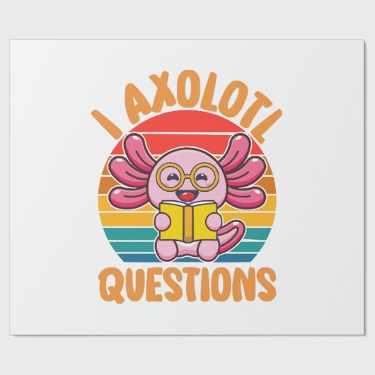 I Axolotl-Fragen Geschenkpapier (Flach)