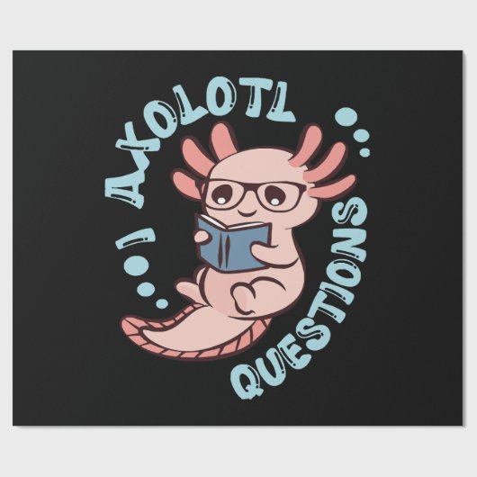 I Axolotl-Fragen Geschenkpapier (Flach)