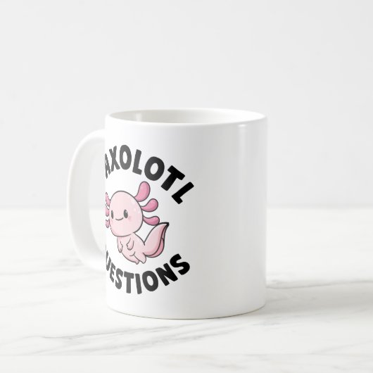 I Axolotl-Fragen Kaffeetasse (Vorderseite Links)