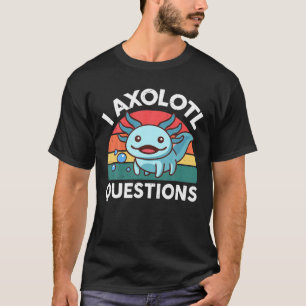 I Axolotl Fragen Kinder Blau gestopfte Tier Axolo T-Shirt