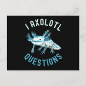 I Axolotl-Fragen, Niedliche lustige Axolotl Postkarte (Vorderseite)