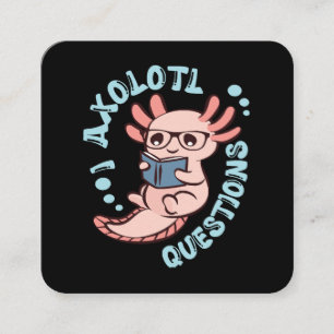 I Axolotl-Fragen Quadratische Visitenkarte
