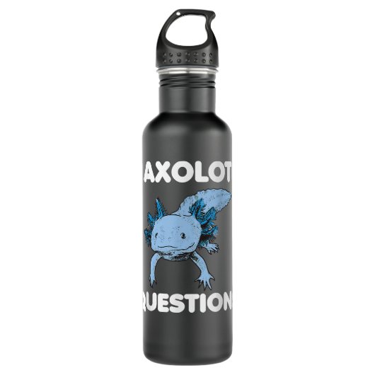 I Axolotl Questions Blue Axolotl Edelstahlflasche (Vorderseite)