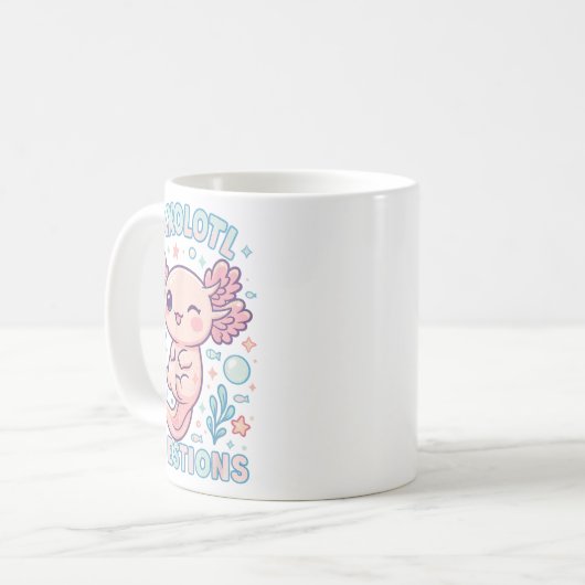 I Axolotl Questions Funny Cute Pun Design  Kaffeetasse (Vorderseite Links)