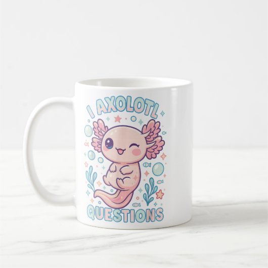 I Axolotl Questions Funny Cute Pun Design Kaffeetasse (Links)