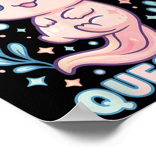 I Axolotl Questions Funny Cute Pun Design Poster (Ecke)