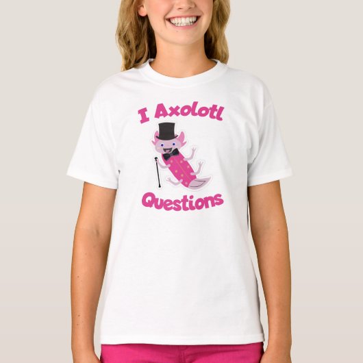 I Axolotl Questions Funny Meme T-Shirt (Vorderseite)