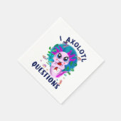 I Axolotl Questions, Niedlich Kawaii Pink Amphibie Serviette (Ecke)
