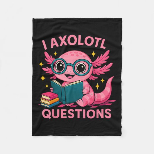 I Axolotl Questions Shirt Adults Youth Kids Retro Fleecedecke (Vorderseite)