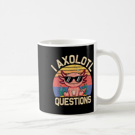 I Axolotl Questions Shirt Adults Youth Kids Retro Kaffeetasse (Rechts)