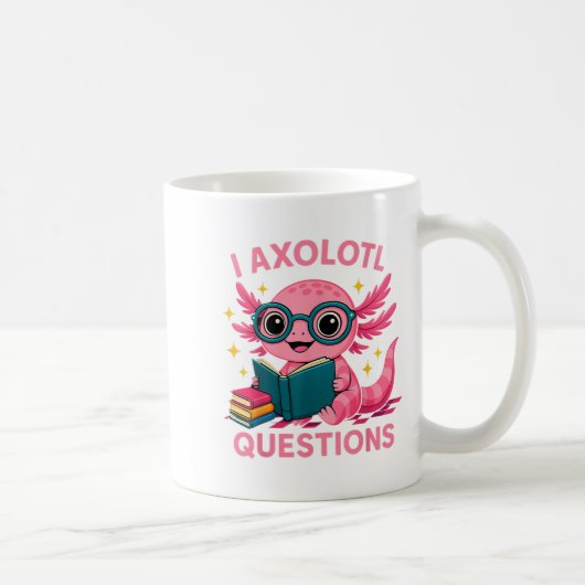 I Axolotl Questions Shirt Adults Youth Kids Retro Kaffeetasse (Rechts)