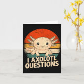 I Axolotl Questions Shirt Adults Youth Kids Retro Karte (Gelbe Blume)