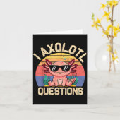 I Axolotl Questions Shirt Adults Youth Kids Retro  Karte (Gelbe Blume)
