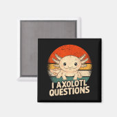 I Axolotl Questions Shirt Adults Youth Kids Retro Magnet (Vorderseite/Rückseite)
