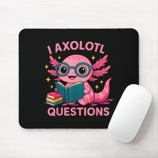 I Axolotl Questions Shirt Adults Youth Kids Retro Mousepad (Mit Mouse)