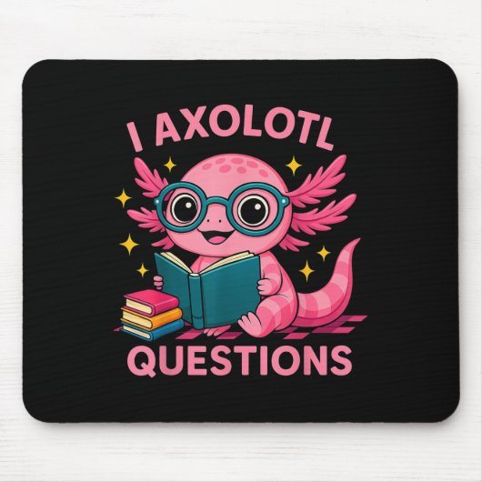 I Axolotl Questions Shirt Adults Youth Kids Retro Mousepad (Vorne)