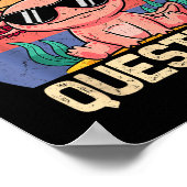 I Axolotl Questions Shirt Adults Youth Kids Retro Poster (Ecke)