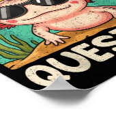 I Axolotl Questions Shirt Funny Axolotl Boy Girls Poster (Ecke)