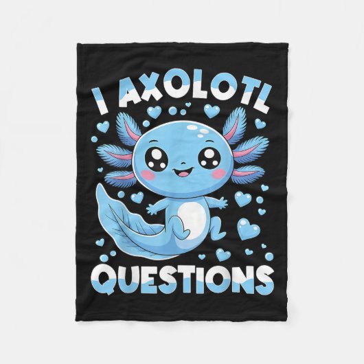 I Axolotl Questions Shirt Kids Axolotl Weihnachten Fleecedecke (Vorderseite)