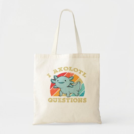 I Axolotl Questions Shirt Kids Boys Retro Niedlich Tragetasche (Vorne)