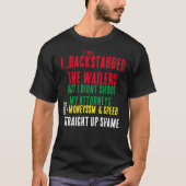 I BACKSTAB .. Basic Dunkles T-Shirt (Vorderseite)