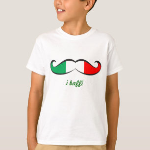 I Baffi italienischer Flaggen-Schnurrbart T-Shirt
