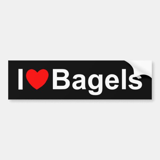 I Bagel der Liebe-(Herz) Autoaufkleber (Vorne)