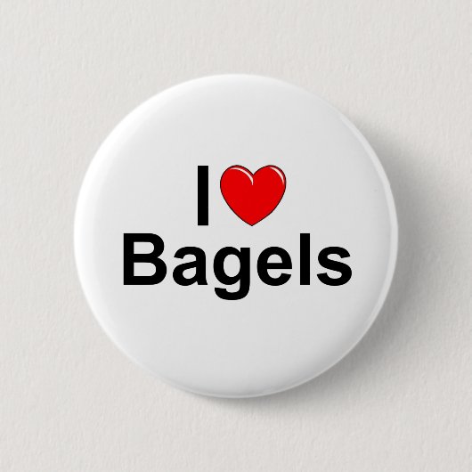 I Bagel der Liebe-(Herz) Button (Vorderseite)