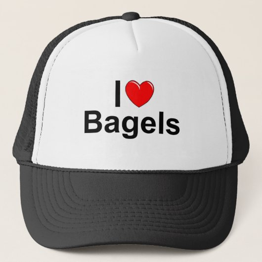 I Bagel der Liebe-(Herz) Truckerkappe (Vorderseite)